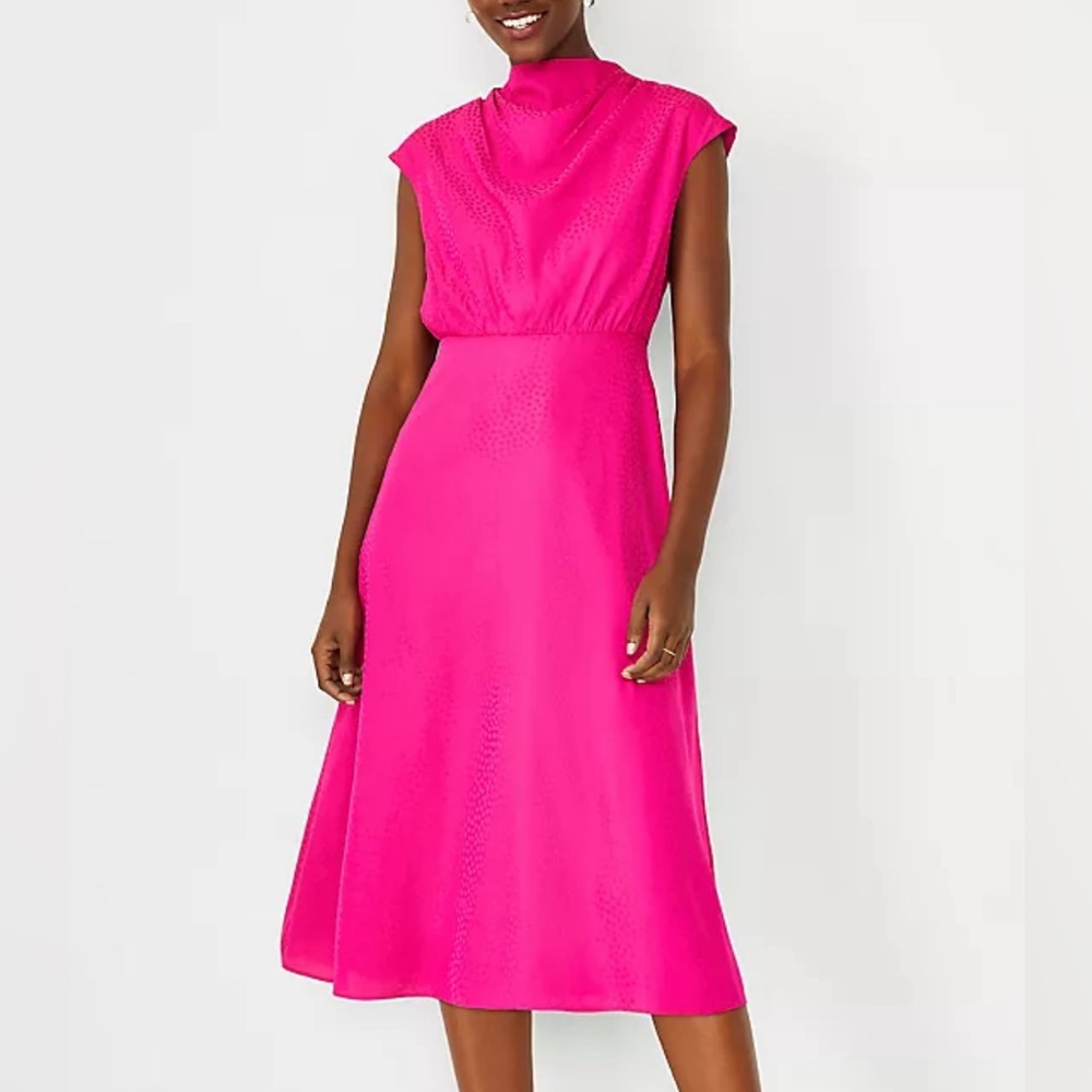AnnTaylor Short Sleeve Tall Midi Dress